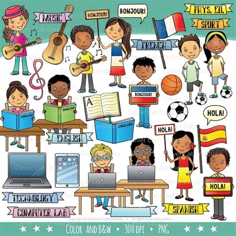 School Subjects Clip Art Bundle Made By Teachers