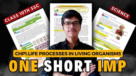 10th Ssc Science 2 Life Processes In Living Organisms 1 Chapter 2 One Short Imp