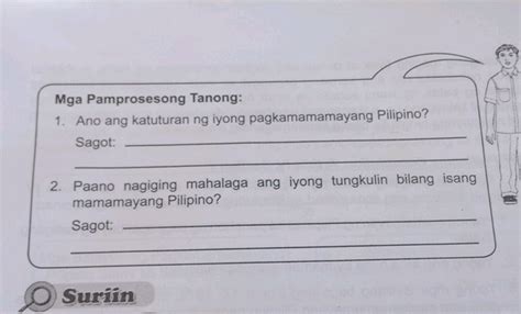 Mga Pamprosesong Tanong 1 Ano Ang Katuturan StudyX