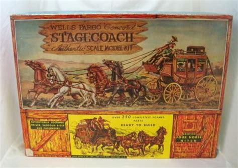 Marx Model Kit Wells Fargo Stagecoach Mint In The Box Vintage Toys