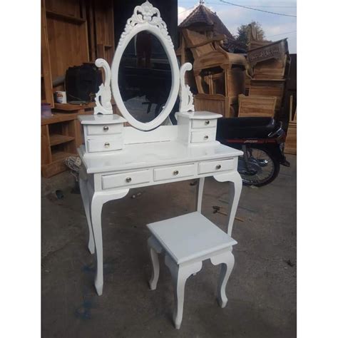 Jual Meja Rias Tolet Kartini Kayu Jati Furniture Jepara Shopee Indonesia