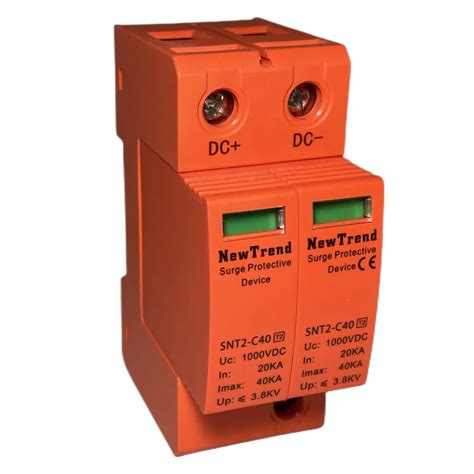 Dc Spd Surge Arrester 2 Pole 3 Pole 40ka 550v 1000v 1500v Dc 2p 3p