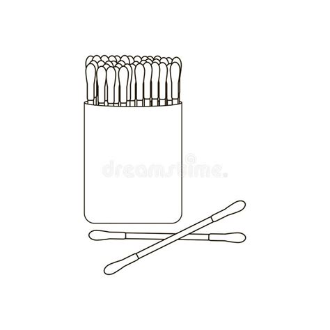 Cotton buds for adults stock vector. Illustration of stick - 121462381