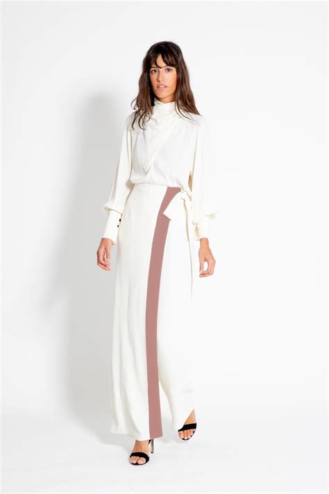 Ivory Wide Leg Trousers Basil Colour Nude