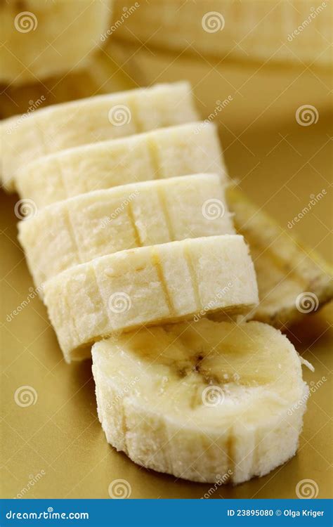 Ripe Banana Cut Into Slices Stock Photo Image Of Peeled Pieces 23895080