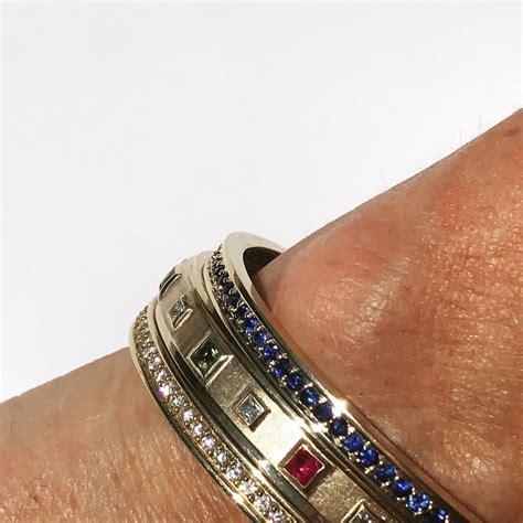 Bespoke Luxury Bracelet Stack Jubilee Talis Cuffs W Custom Birthstone