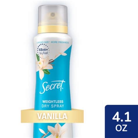 Secret For Women Antiperspirant Deodorant Dry Spray Vanilla And Argan Oil Scent 4 1 Oz Ralphs