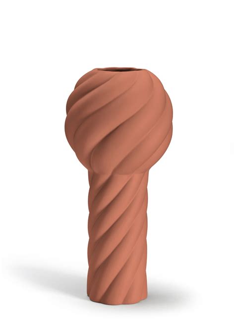 Twist Pillar Vase 34cm Brick Red Fri Frakt Cooee Design