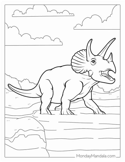 20 Triceratops Coloring Pages Free Pdf Printables