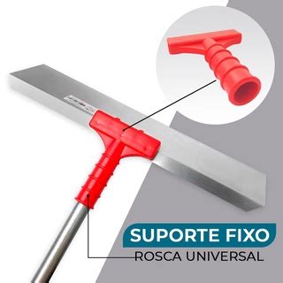 Desempenadeira Rodo Lisa De A O Suporte Universal Fixo X Cm