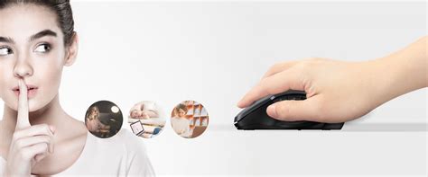 Chuột không dây chống ồn công thái học Genius Ergo 8200S | Silicom