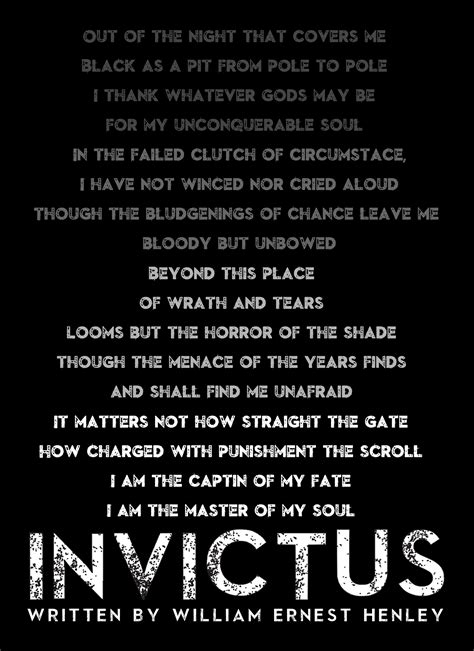 Invictus Poem Typographical Design on Behance