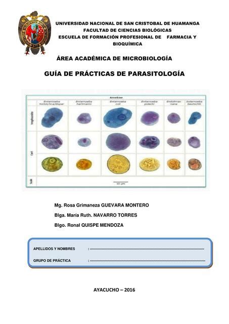 Car Tula De Parasitologia Farmacia Angel Teodoro Surco