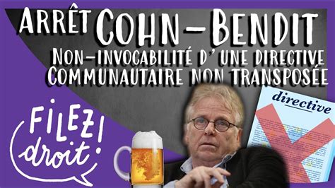 Arrêt Cohn Bendit non invocabilité dune directive communautaire non