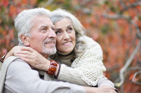 Premium Photo Portrait Of Beautiful Smiling Senior Couple Hugging