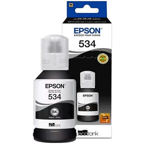 Botella De Tinta Negra Epson T Ml Para Impresoras Epson M