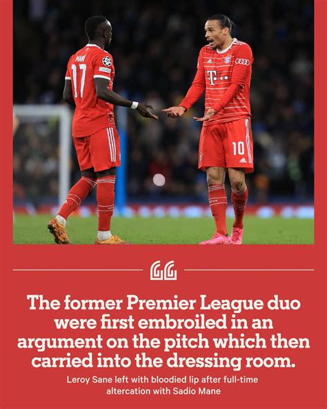 The Athletic Football On Twitter Sadio Mane Slapped Leroy Sane To