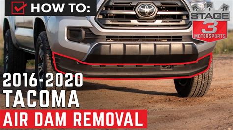 How To Tacoma Front Air Dam Removal Youtube