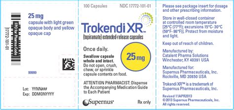 Order Topiramate (Trokendi Xr) 25 mg/1 CAPSULE, EXTENDED RELEASE online ...