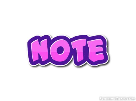 Note Лого | Бесплатный инструмент для дизайна имени от Flaming Text