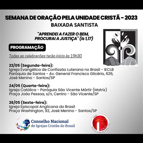 Semana de Oração pela Unidade dos Cristãos Diocese de Santos SP