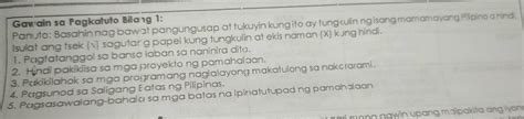 Solved Gawain Sa Pagkatuto Bilang Panuto Basahin Nag Bawat