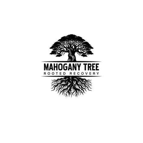 Designs Mahogany Tree Rooted Recovery Grow Into New Life Logo