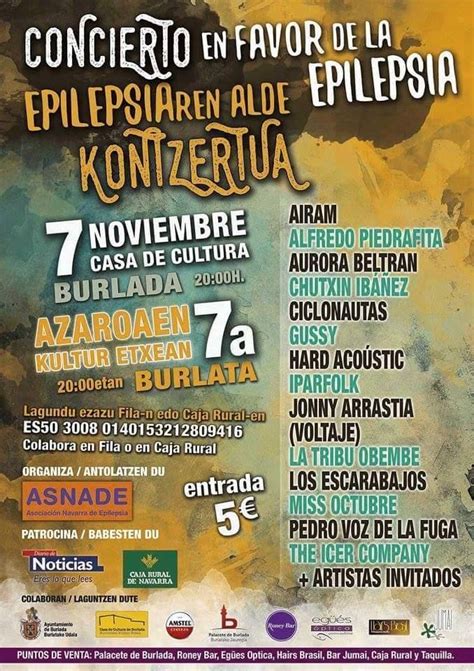 El 7 De Noviembre En Burlada Navarra Se Celebra Un Concierto Que No