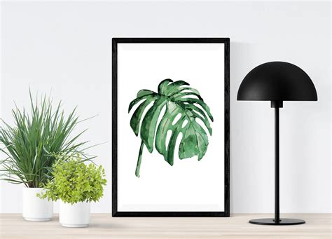 Tropical Leaf Wall Art Tropical Leaf Wall Art Print Etsy