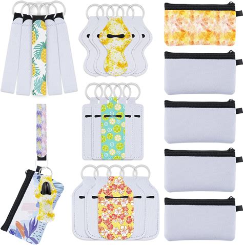 Amazon Kkuyt Pcs Sublimation Blanks Wristlet Keychain Set