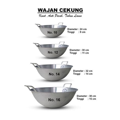 Jual Wajan Cekung No 10 Kuali Katel Alumunium Penggorengan Anti Lengket