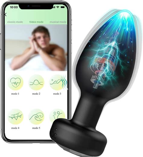 Pqkuss Mit Diamant Butt Analvibratoren Konische Buttplug Bluetooth App