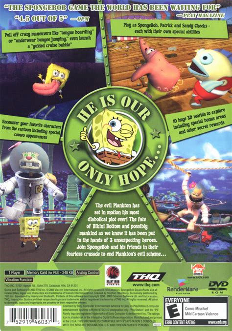 Spongebob Squarepants Battle For Bikini Bottom 2003 Playstation 2 Box Cover Art Mobygames