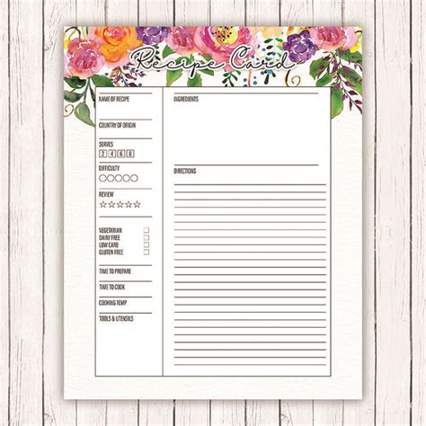 Free Printable Floral Kitchen Planner - The Cottage Market | Kitchen ...