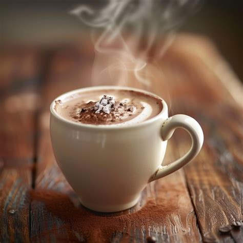 Premium Photo Steaming Hot Chocolate Cup On The Table Warm Choco Background