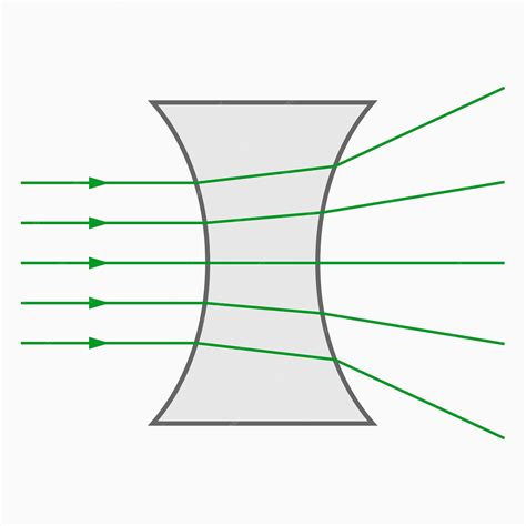 Premium Vector Refraction In A Biconcave Lens