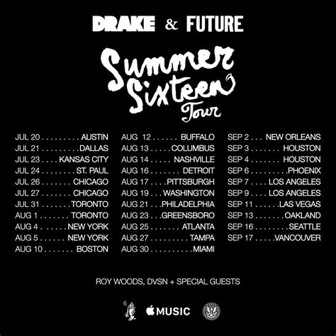 Drake and Future announce Summer Sixteen tour together *Dates added ...