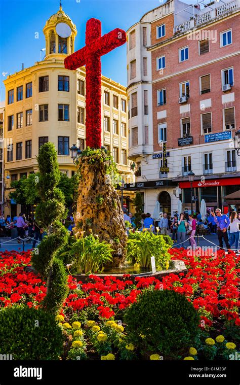 Plaza De Las Tendillas The May Crosses Festival Cruces De Mayo Is