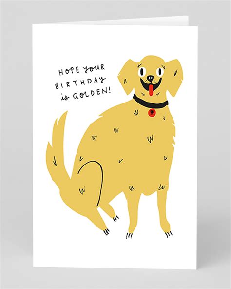 Personalised Golden Retriever Birthday Card Ohh Deer