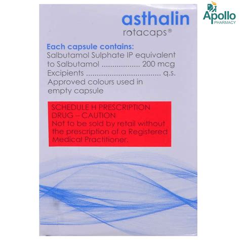 Asthalin Rotacaps S Price Uses Side Effects Composition Apollo