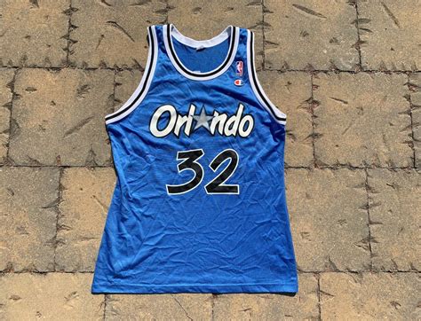 Shaq Orlando Magic Champion Jersey Vintage Shaquille Oneal NBA ...