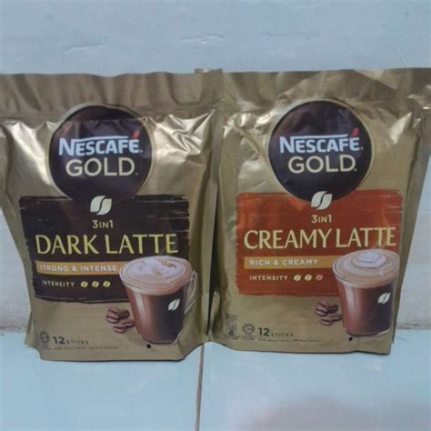 Jual Nescafe Gold In Creamy Latte Dark Latte Isi Sachets