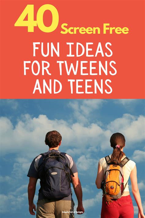 40 Screen Free Activities For Tweens And Teens Artofit