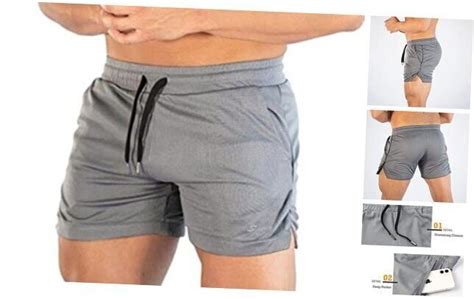 Mens Running Gym Shorts 3 Inch Breathable Lightweight Athletic Medium