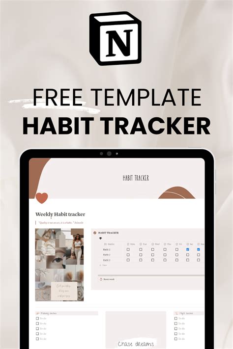 Customizable Habit Tracker Template In Aesthetic Template