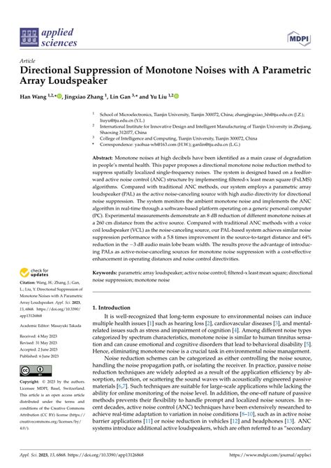 Pdf Directional Suppression Of Monotone Noises With A Parametric