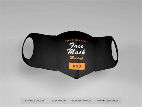 Premium Psd Realistic Face Mask Mockup