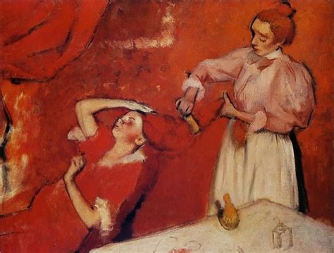 Edgar Degas Combing The Hair La Coiffure Ca 1896 Edgar Degas Art