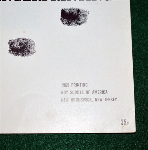 BOY SCOUT 1965 FINGERPRINTING MERIT BADGE BOOK EBay