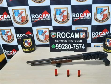 Rocam detém homem por tráfico de drogas e porte ilegal de arma de fogo